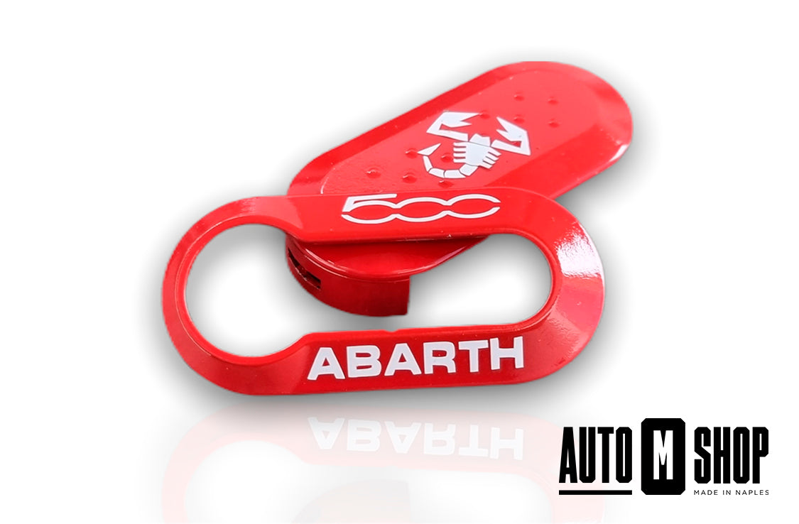 ABARTH RED 500 KEY SHELL WITH SCORPION